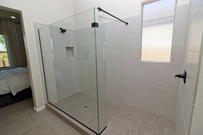Glass Shower with Black Framing