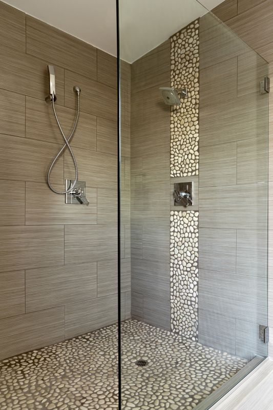 Stone Accent Wall in Shower