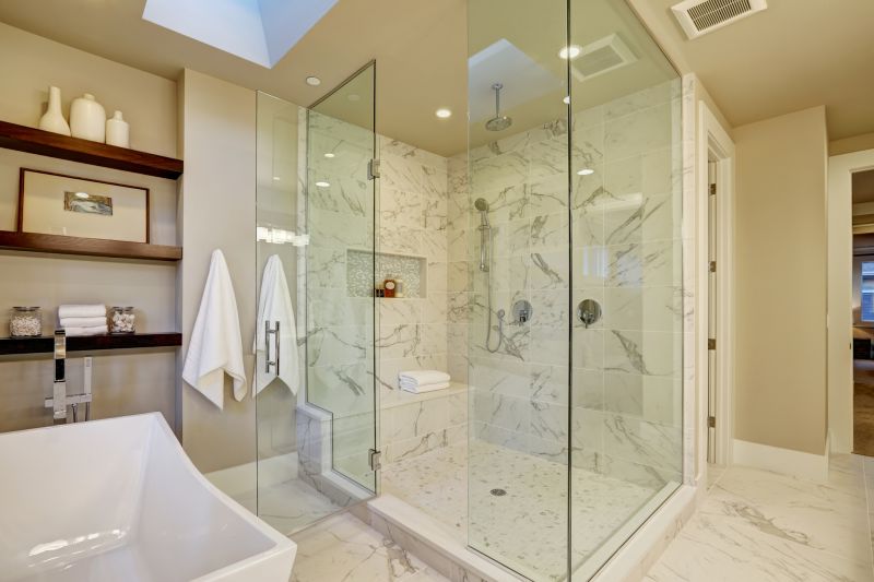 Shower with Vertical Storage